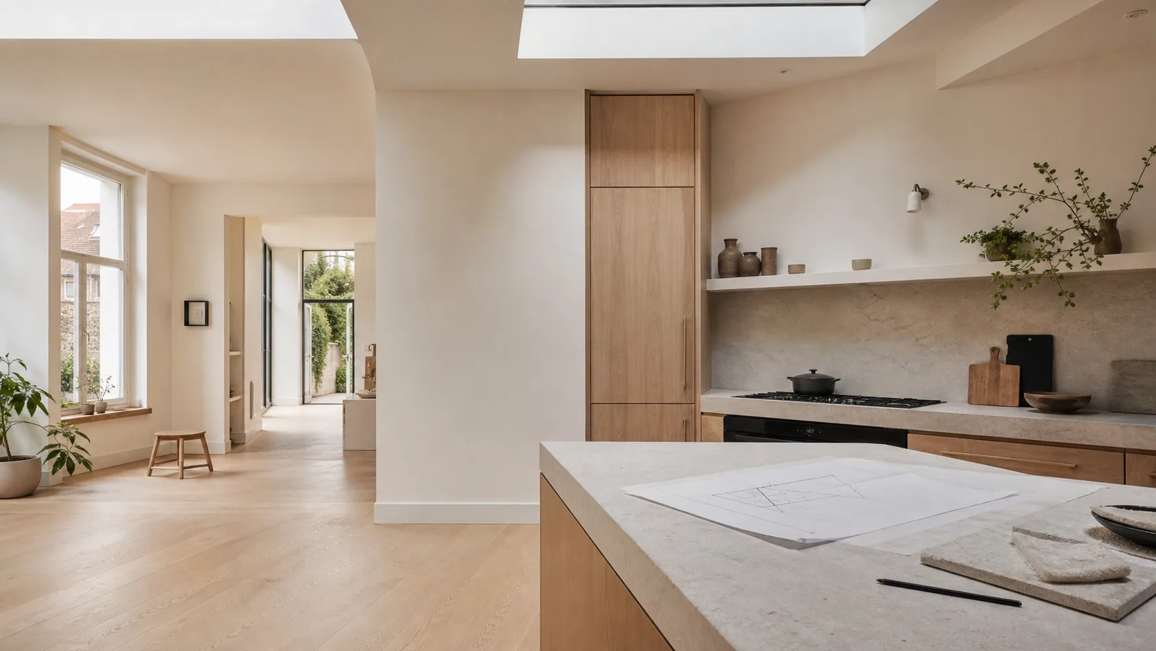 Bright kitchen renovation in Brussels